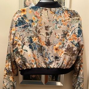 Zara print bomber jacket